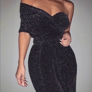 JLUXLABEL Black sparkle multi way jumpsuit!